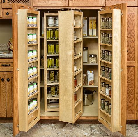 kitchen cabinets with wooden storage doors